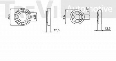 TREVI AUTOMOTIVE wb2132 -  Комплект подшипника ступицы колеса